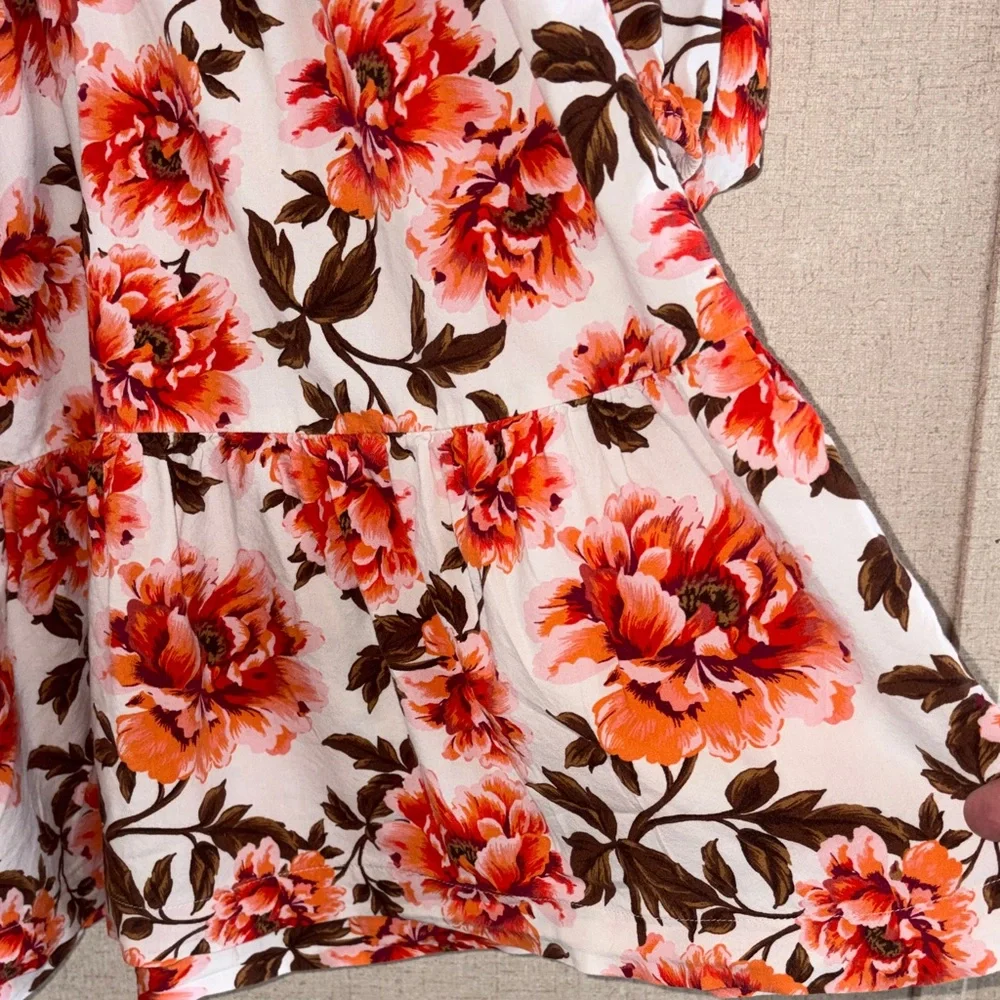 Old Navy Girls Floral Dress Sz L 10/12 Tiered Cottagecore Farmhouse Boho